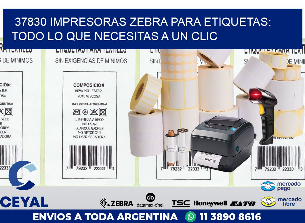 37830 IMPRESORAS ZEBRA PARA ETIQUETAS: TODO LO QUE NECESITAS A UN CLIC