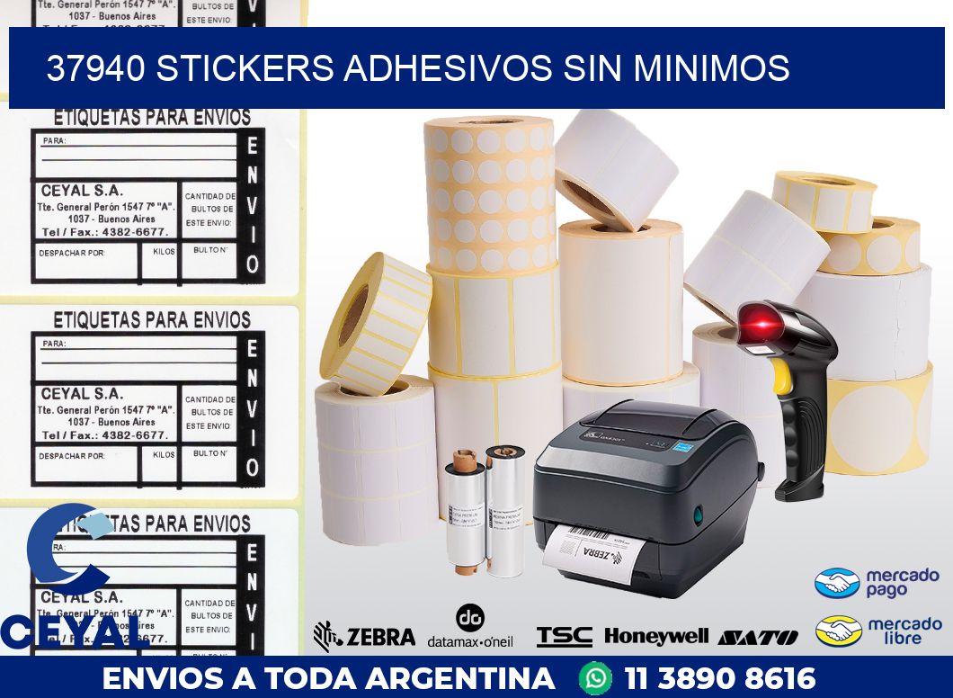37940 STICKERS ADHESIVOS SIN MINIMOS