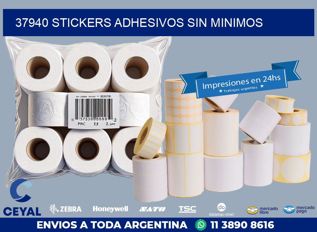 37940 STICKERS ADHESIVOS SIN MINIMOS