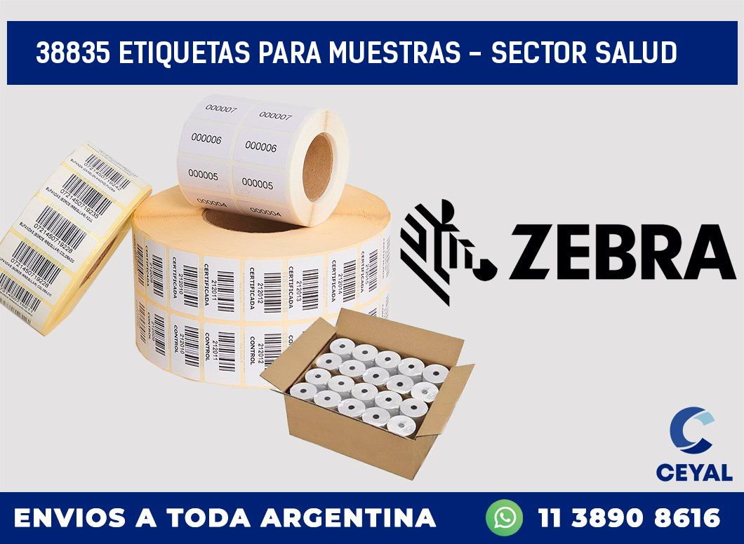 38835 ETIQUETAS PARA MUESTRAS - SECTOR SALUD