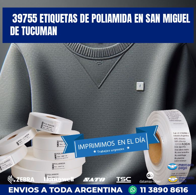 39755 ETIQUETAS DE POLIAMIDA EN SAN MIGUEL DE TUCUMAN