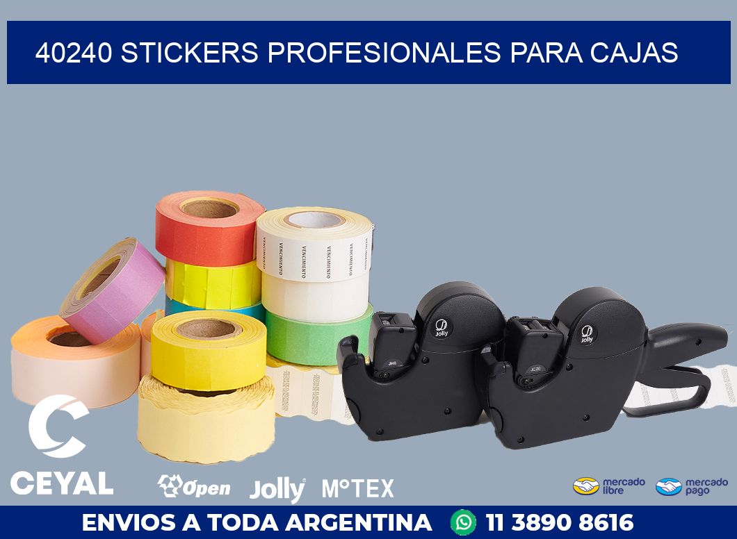 40240 STICKERS PROFESIONALES PARA CAJAS