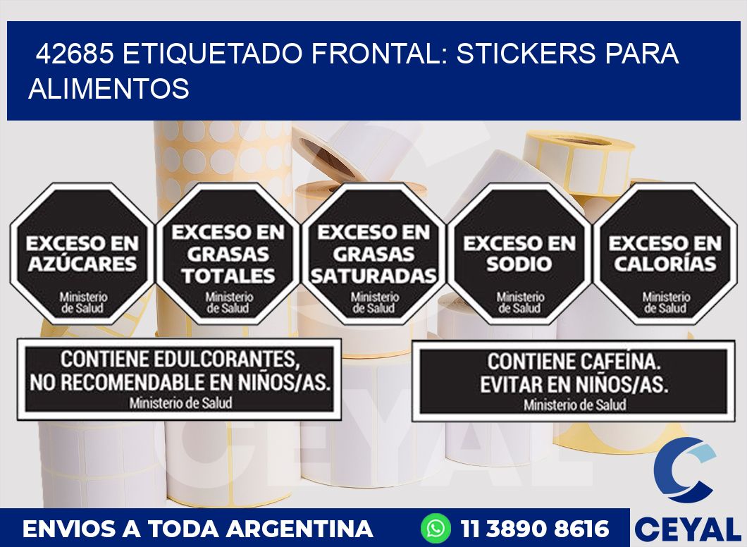 42685 ETIQUETADO FRONTAL: STICKERS PARA ALIMENTOS