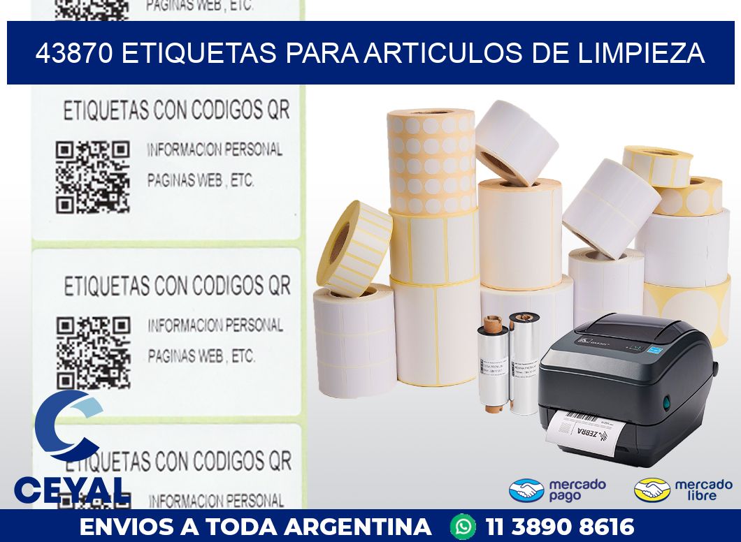 43870 ETIQUETAS PARA ARTICULOS DE LIMPIEZA