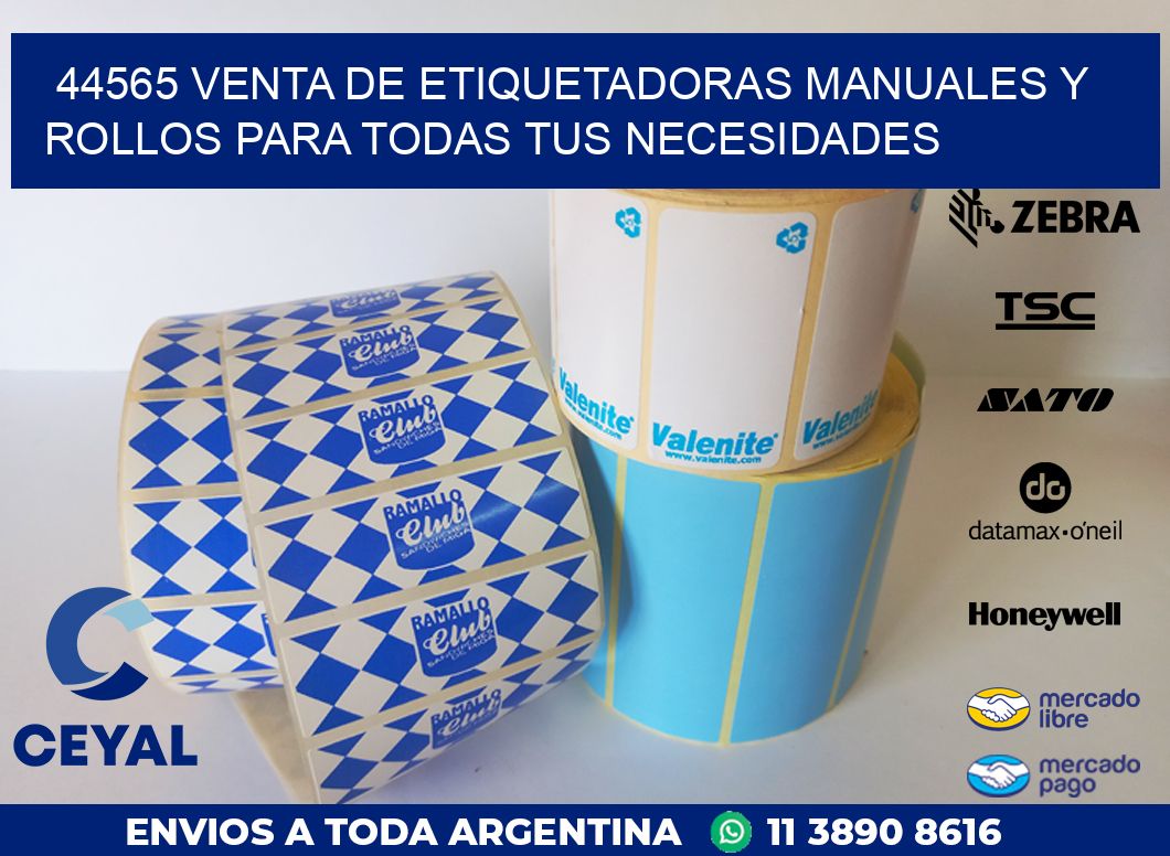 44565 VENTA DE ETIQUETADORAS MANUALES Y ROLLOS PARA TODAS TUS NECESIDADES
