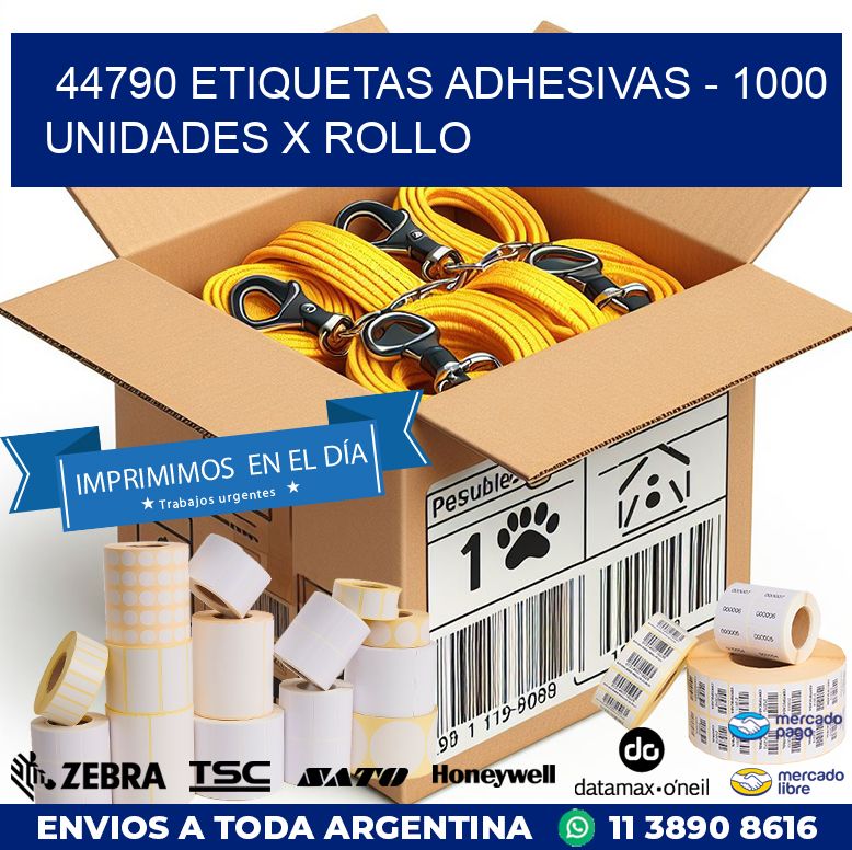 44790 ETIQUETAS ADHESIVAS – 1000 UNIDADES X ROLLO