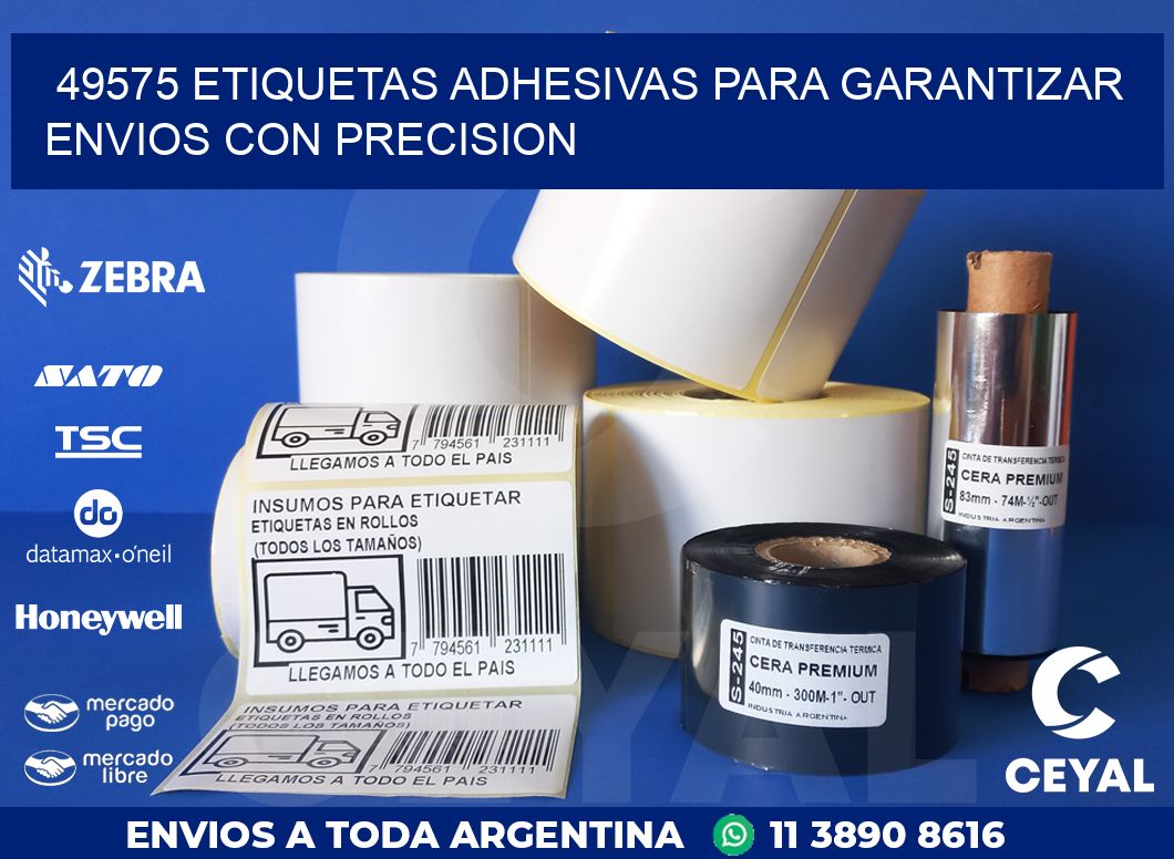 49575 ETIQUETAS ADHESIVAS PARA GARANTIZAR ENVIOS CON PRECISION