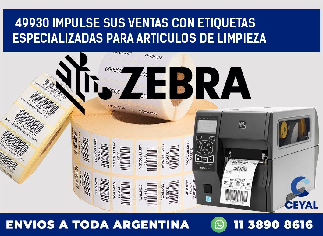 49930 IMPULSE SUS VENTAS CON ETIQUETAS ESPECIALIZADAS PARA ARTICULOS DE LIMPIEZA