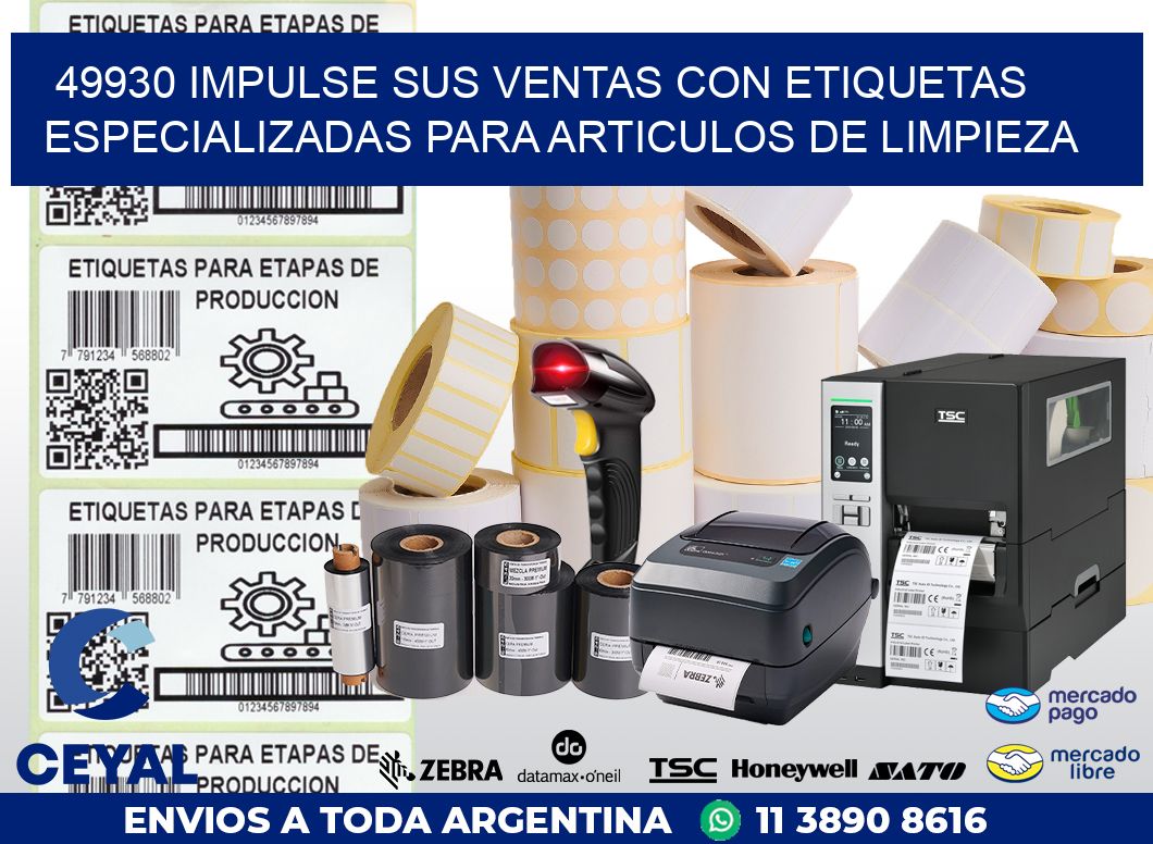49930 IMPULSE SUS VENTAS CON ETIQUETAS ESPECIALIZADAS PARA ARTICULOS DE LIMPIEZA