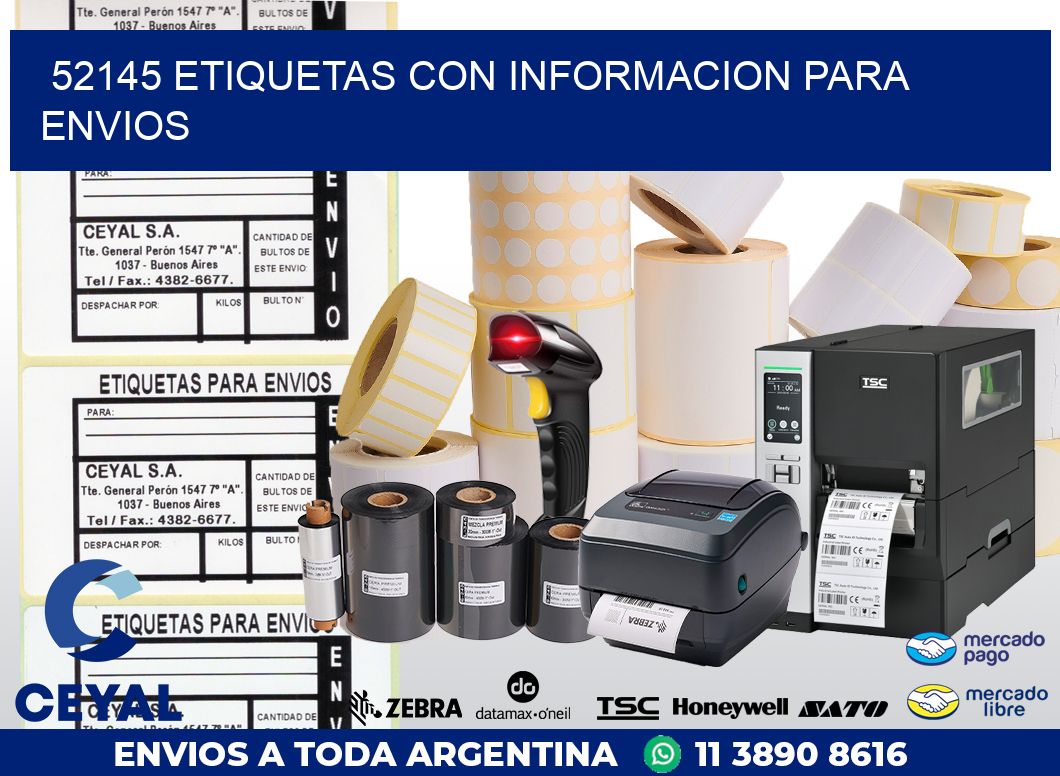 52145 ETIQUETAS CON INFORMACION PARA ENVIOS