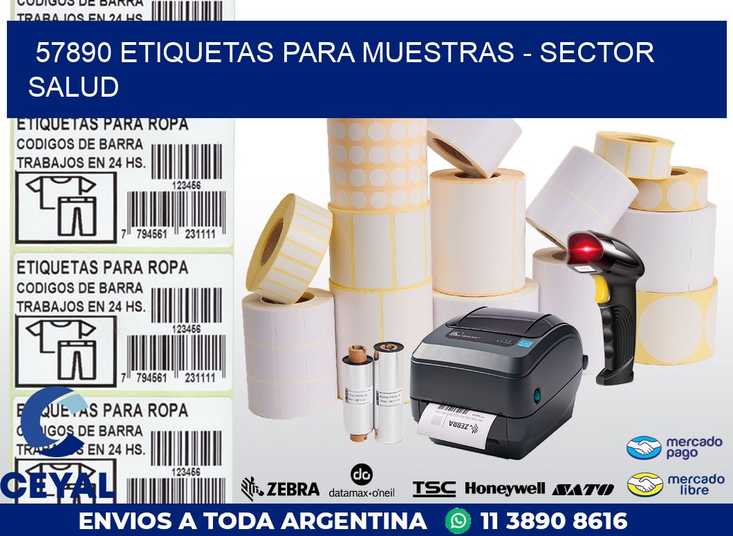 57890 ETIQUETAS PARA MUESTRAS – SECTOR SALUD
