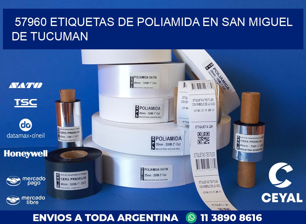 57960 ETIQUETAS DE POLIAMIDA EN SAN MIGUEL DE TUCUMAN