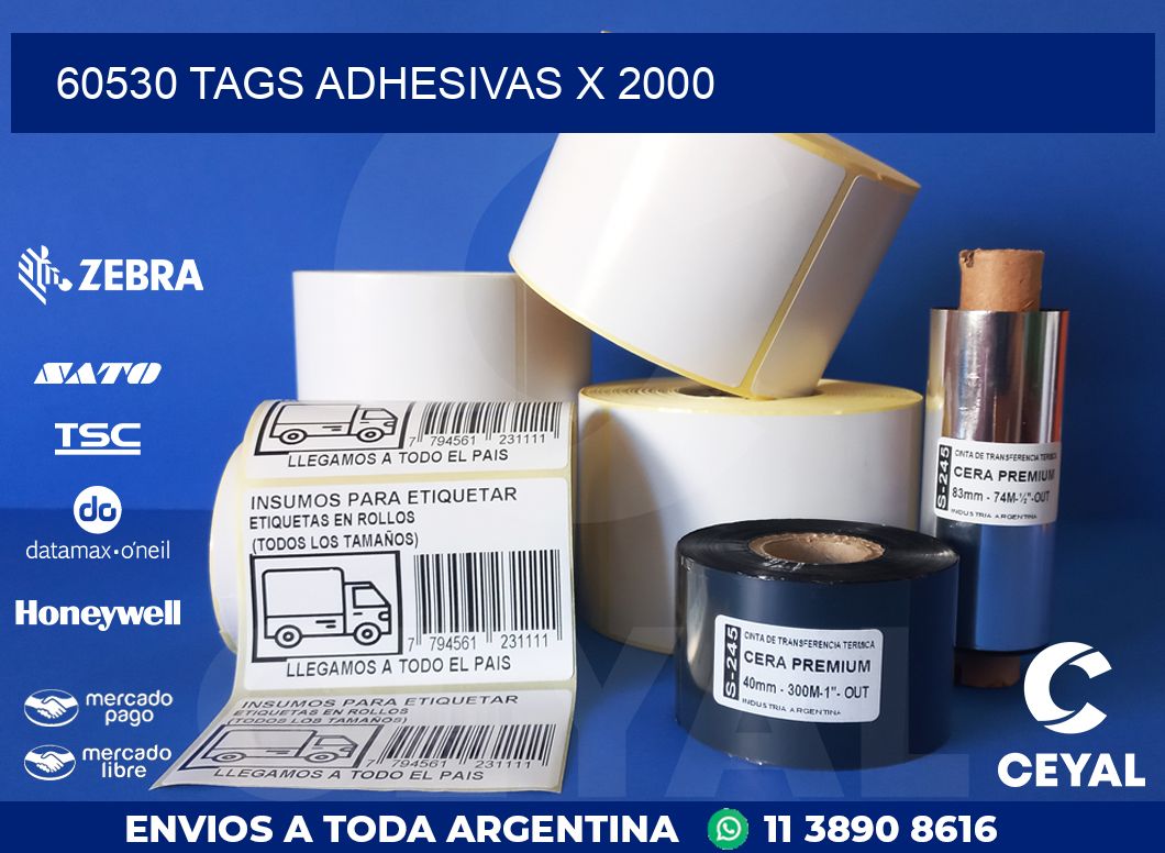 60530 TAGS ADHESIVAS X 2000