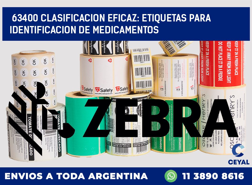 63400 CLASIFICACION EFICAZ: ETIQUETAS PARA IDENTIFICACION DE MEDICAMENTOS