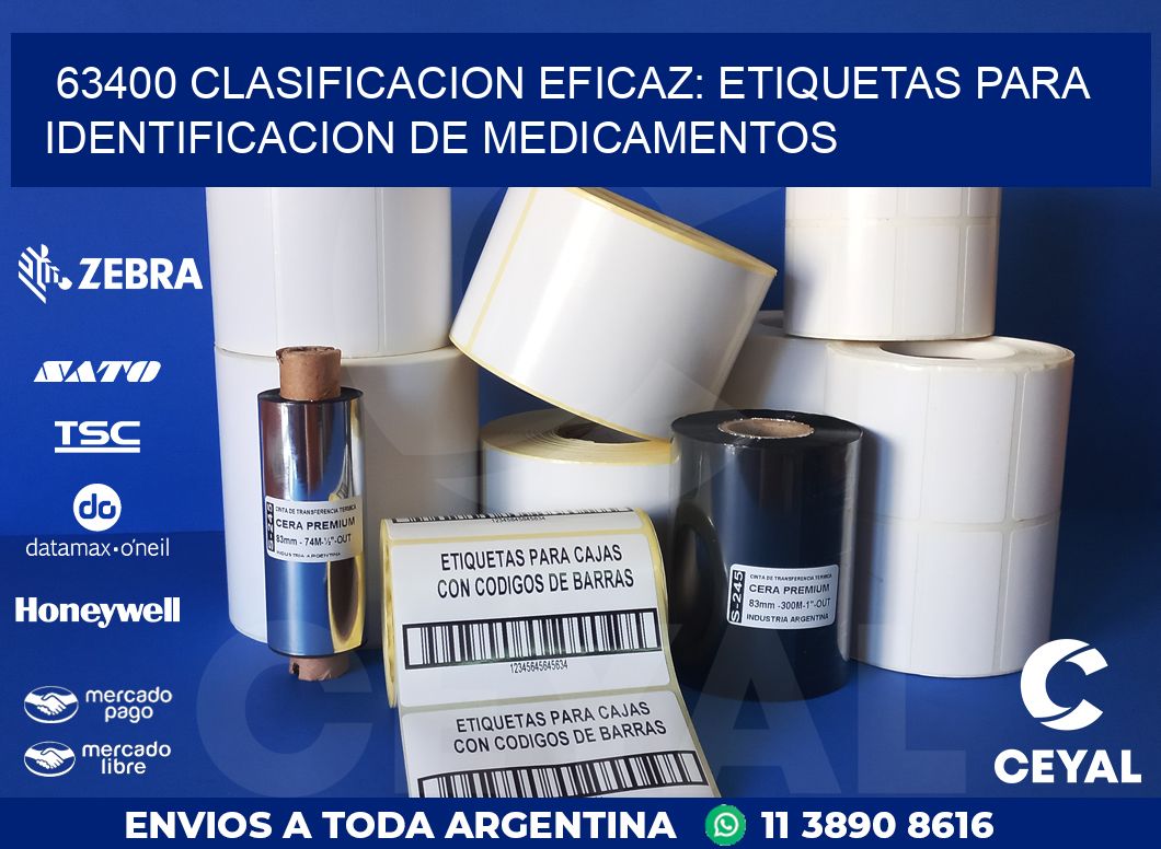 63400 CLASIFICACION EFICAZ: ETIQUETAS PARA IDENTIFICACION DE MEDICAMENTOS