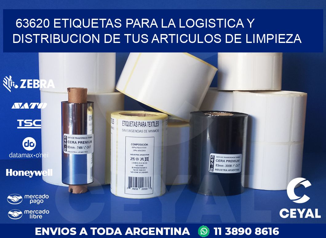 63620 ETIQUETAS PARA LA LOGISTICA Y DISTRIBUCION DE TUS ARTICULOS DE LIMPIEZA