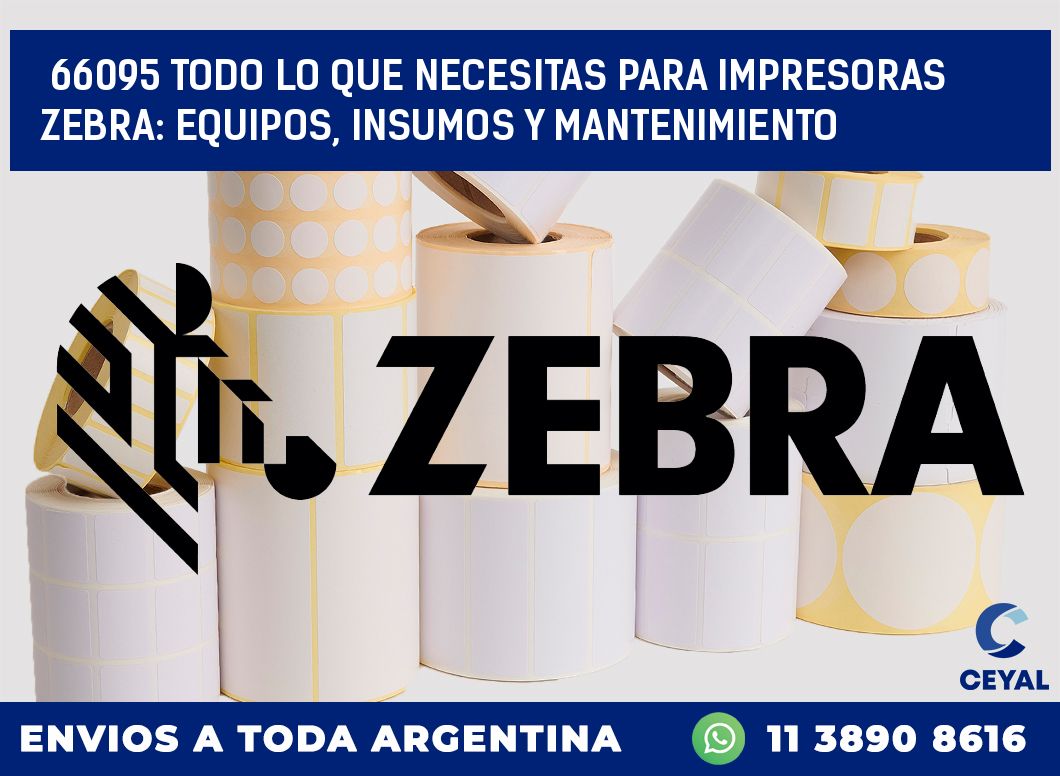 66095 TODO LO QUE NECESITAS PARA IMPRESORAS ZEBRA: EQUIPOS, INSUMOS Y MANTENIMIENTO