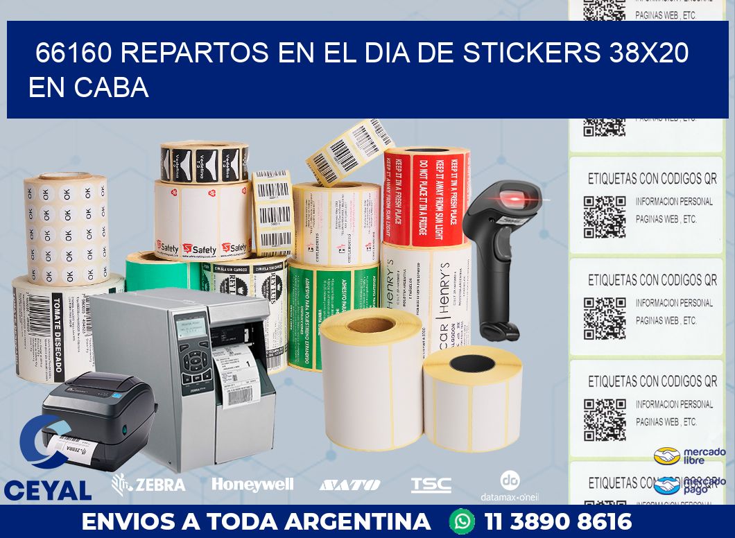 66160 REPARTOS EN EL DIA DE STICKERS 38X20 EN CABA