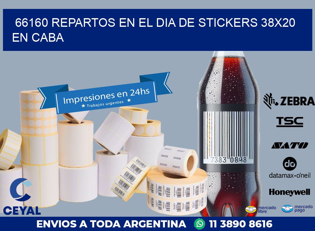 66160 REPARTOS EN EL DIA DE STICKERS 38X20 EN CABA
