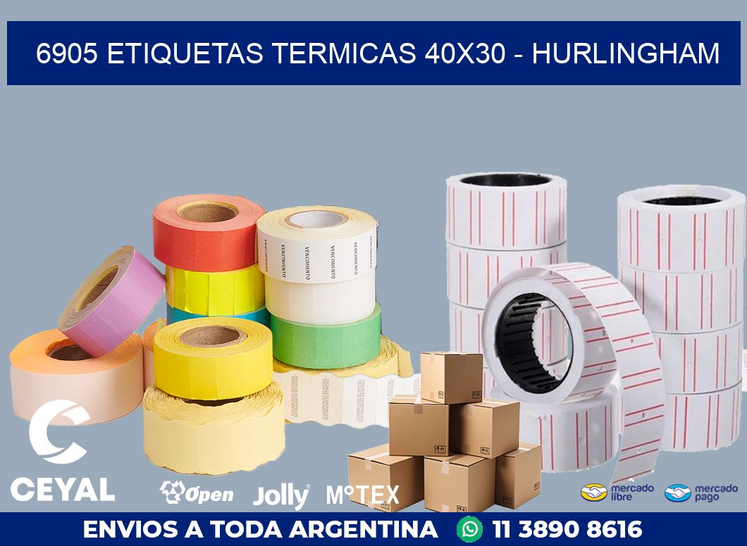 6905 ETIQUETAS TERMICAS 40X30 - HURLINGHAM