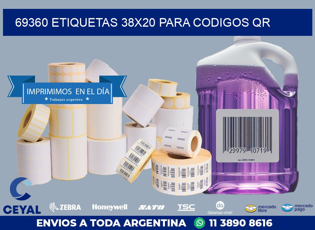 69360 ETIQUETAS 38X20 PARA CODIGOS QR