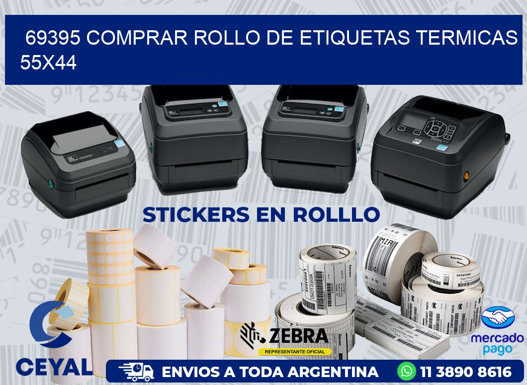 69395 COMPRAR ROLLO DE ETIQUETAS TERMICAS 55X44