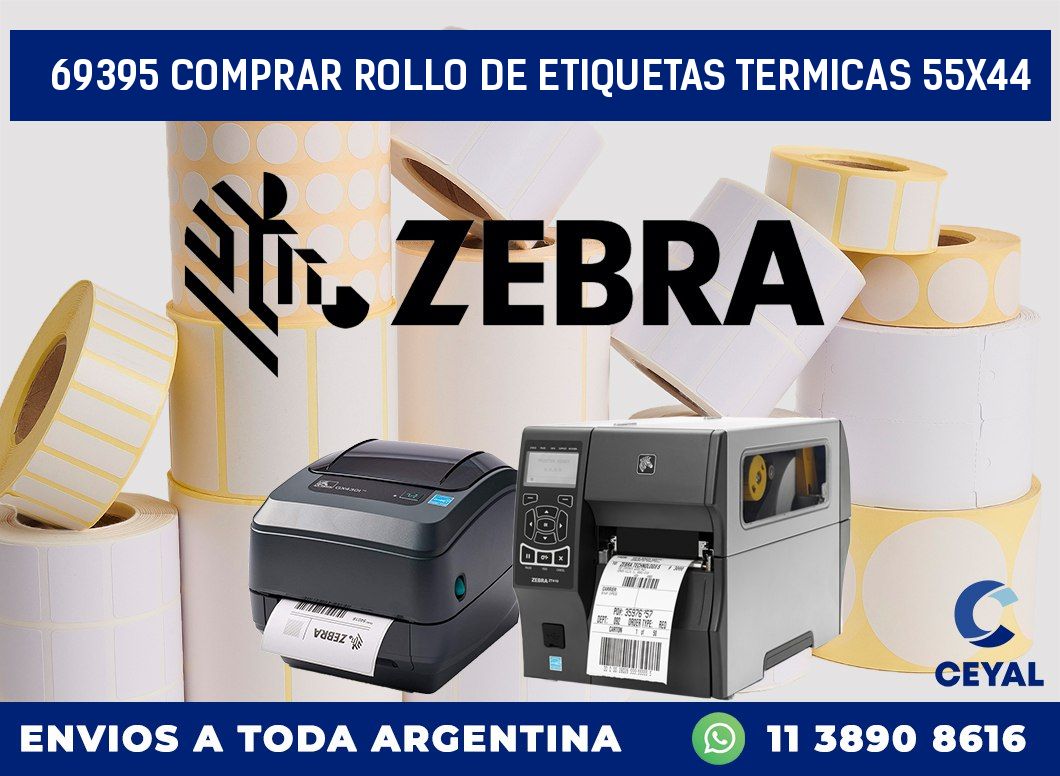 69395 COMPRAR ROLLO DE ETIQUETAS TERMICAS 55X44