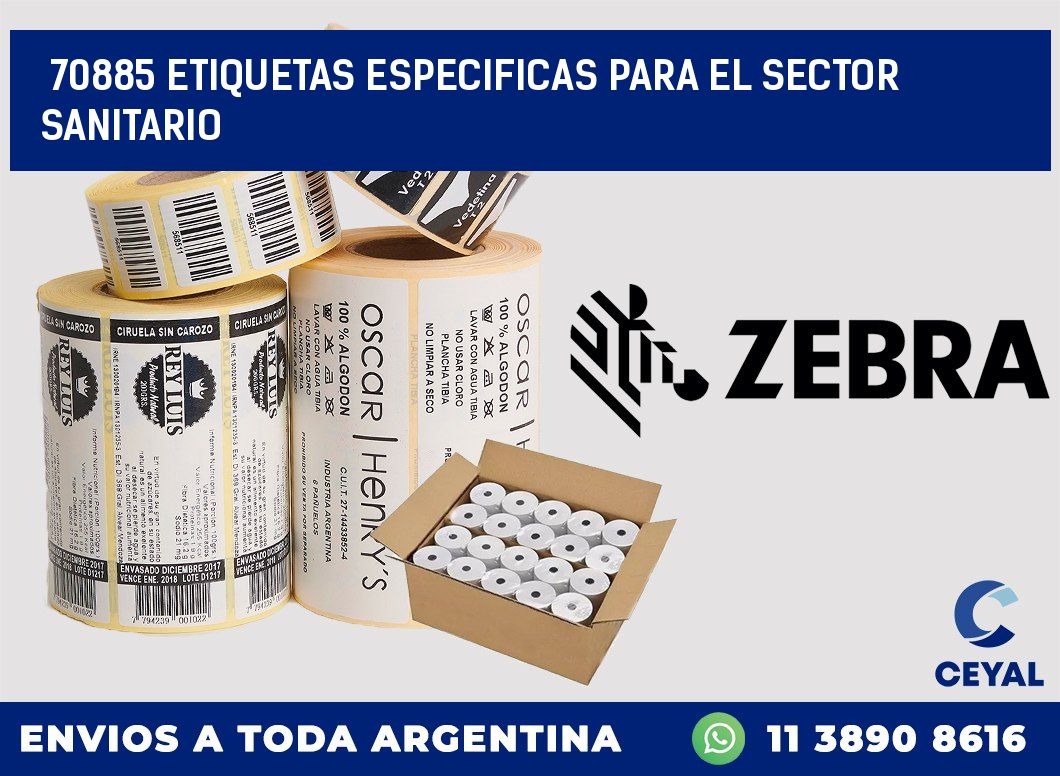70885 ETIQUETAS ESPECIFICAS PARA EL SECTOR SANITARIO
