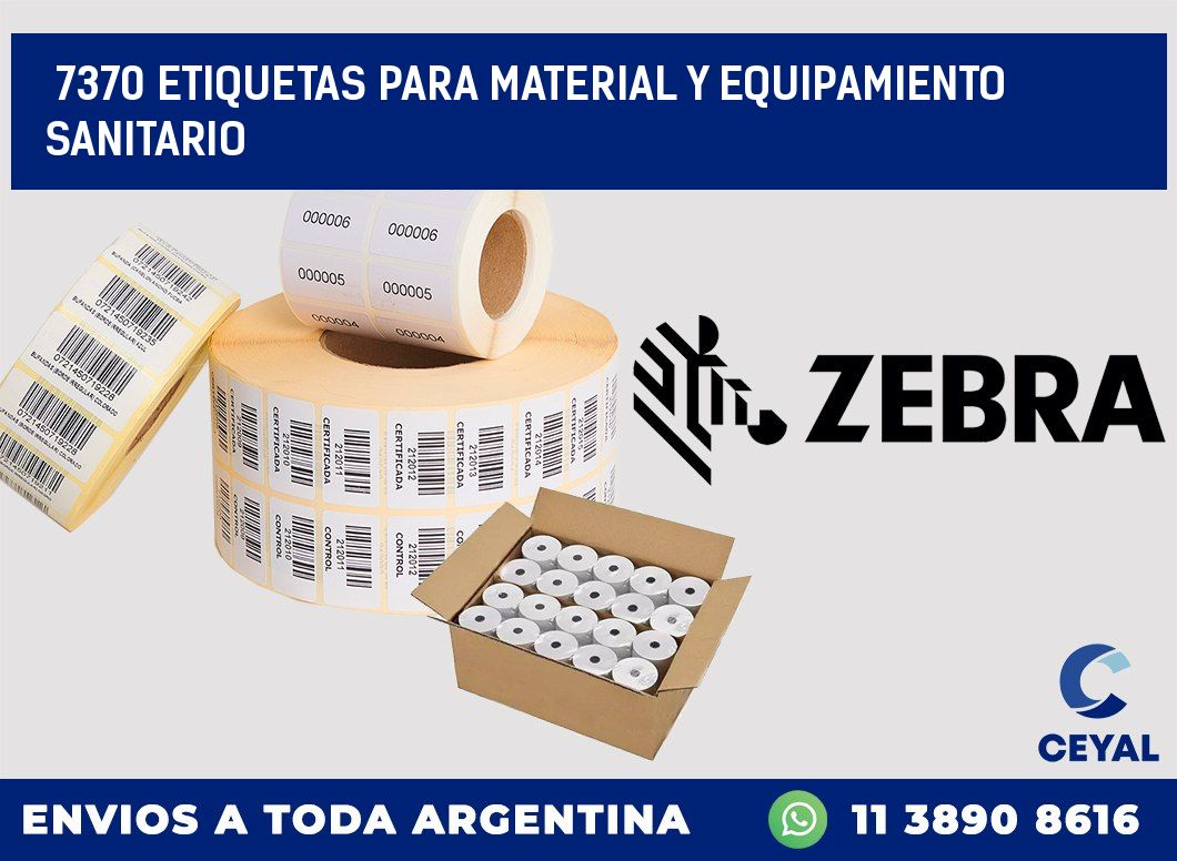 7370 ETIQUETAS PARA MATERIAL Y EQUIPAMIENTO SANITARIO