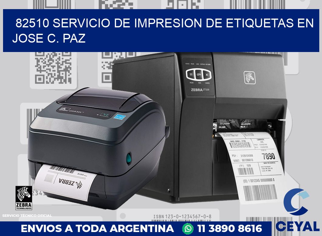 82510 SERVICIO DE IMPRESION DE ETIQUETAS EN JOSE C. PAZ