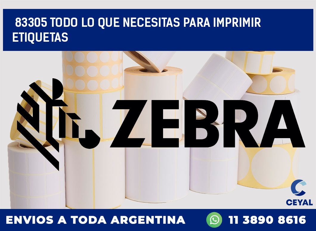 83305 TODO LO QUE NECESITAS PARA IMPRIMIR ETIQUETAS