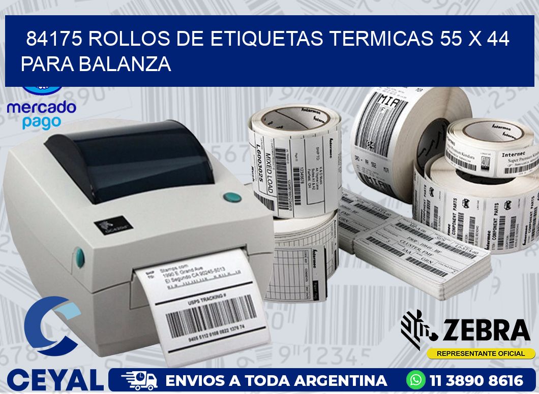 84175 ROLLOS DE ETIQUETAS TERMICAS 55 X 44 PARA BALANZA