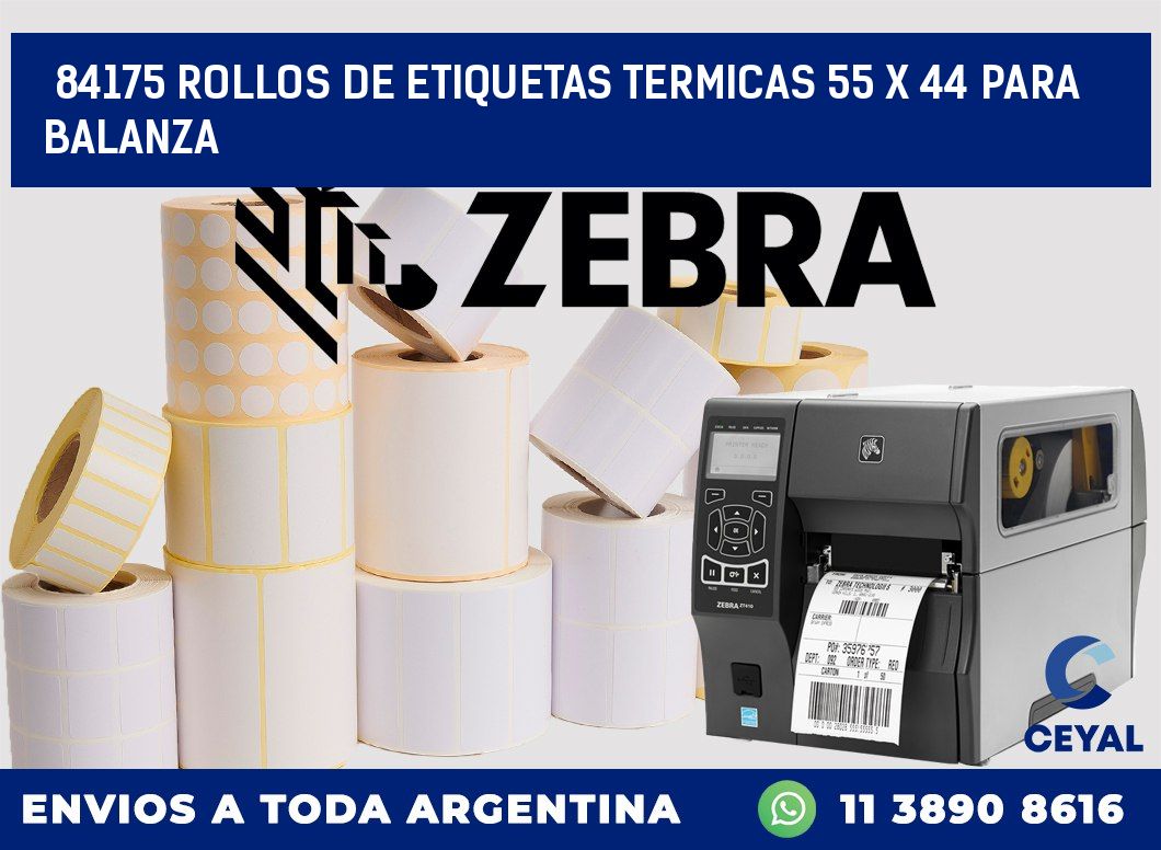 84175 ROLLOS DE ETIQUETAS TERMICAS 55 X 44 PARA BALANZA