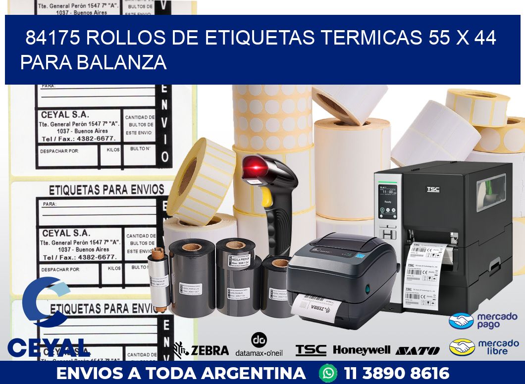 84175 ROLLOS DE ETIQUETAS TERMICAS 55 X 44 PARA BALANZA