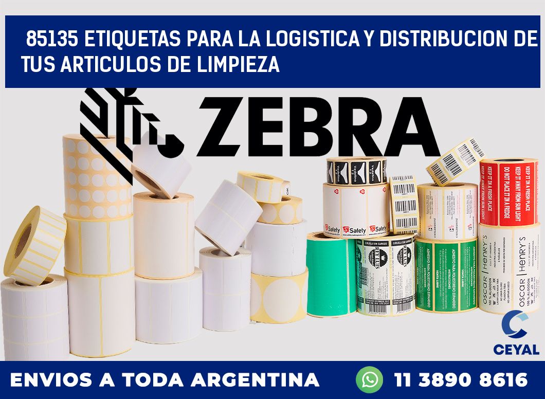 85135 ETIQUETAS PARA LA LOGISTICA Y DISTRIBUCION DE TUS ARTICULOS DE LIMPIEZA