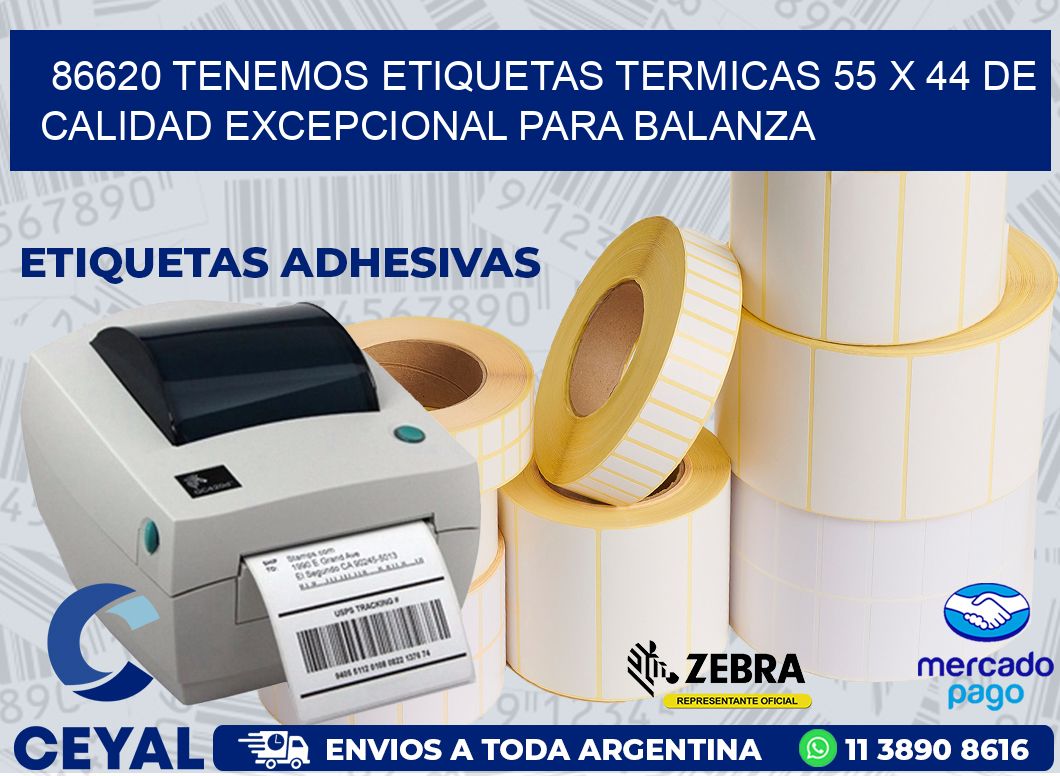 86620 TENEMOS ETIQUETAS TERMICAS 55 X 44 DE CALIDAD EXCEPCIONAL PARA BALANZA
