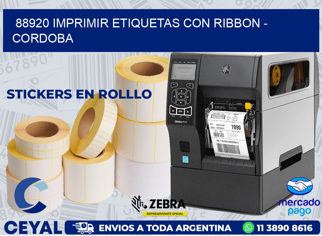 88920 IMPRIMIR ETIQUETAS CON RIBBON - CORDOBA