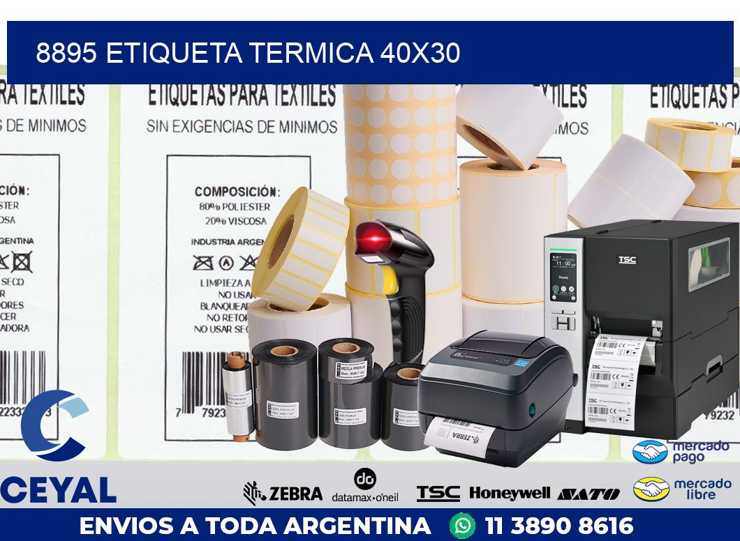8895 ETIQUETA TERMICA 40X30