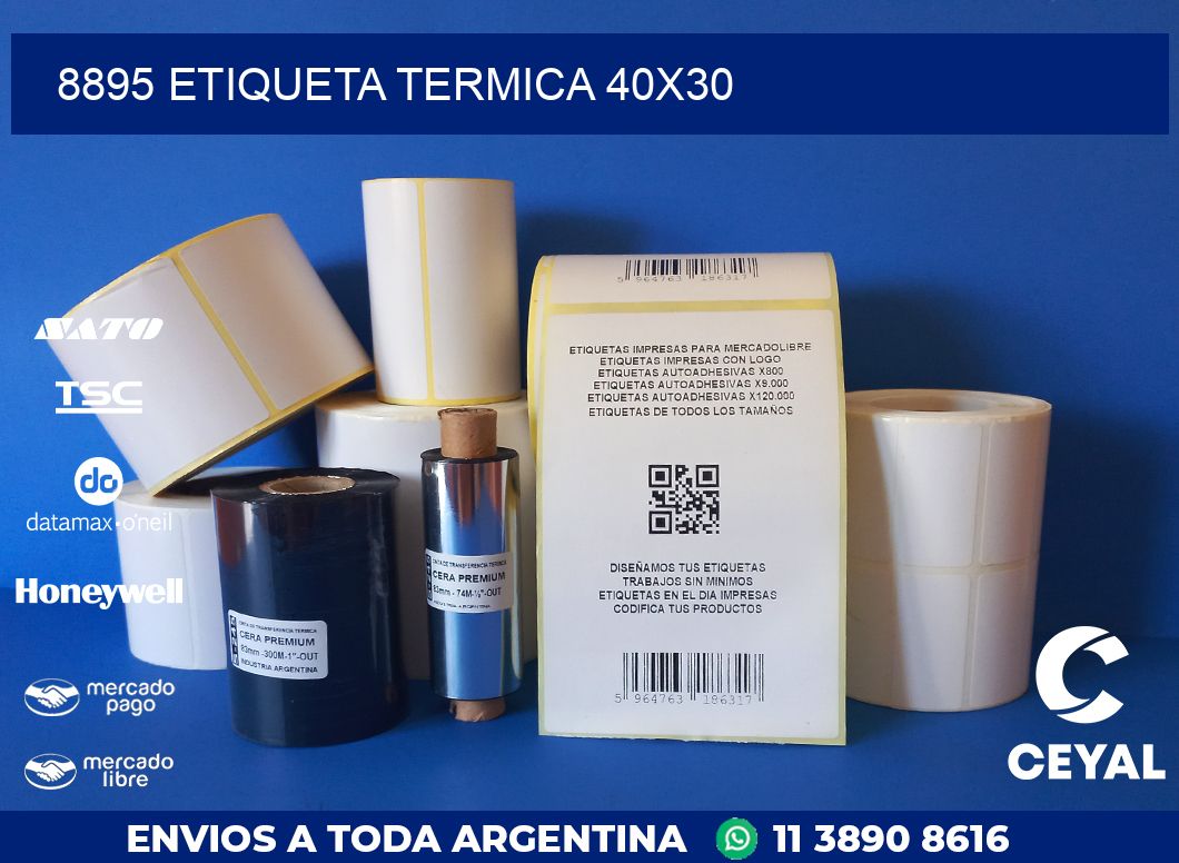 8895 ETIQUETA TERMICA 40X30