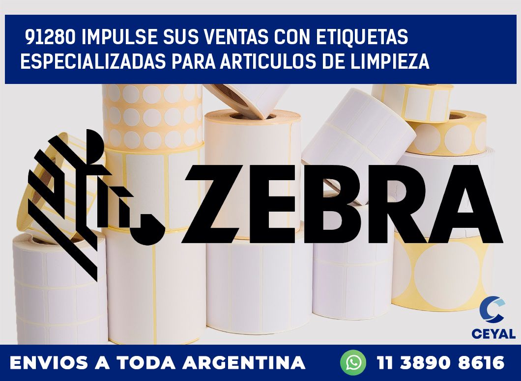 91280 IMPULSE SUS VENTAS CON ETIQUETAS ESPECIALIZADAS PARA ARTICULOS DE LIMPIEZA