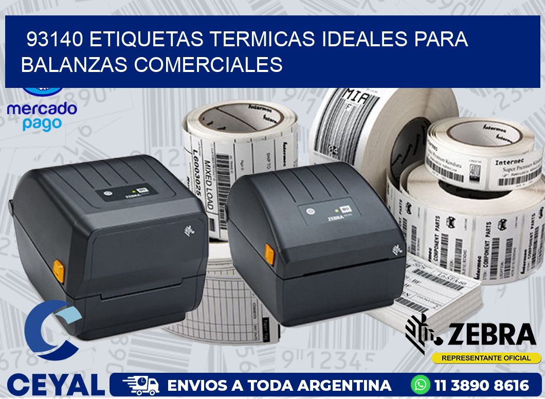 93140 ETIQUETAS TERMICAS IDEALES PARA BALANZAS COMERCIALES