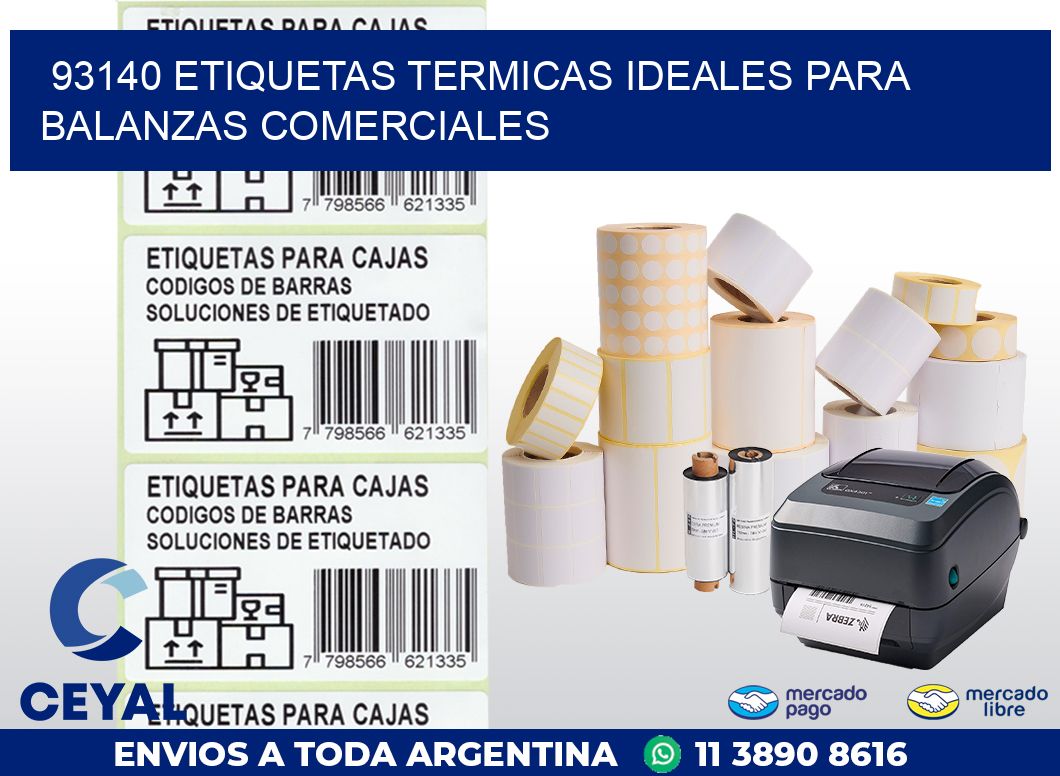 93140 ETIQUETAS TERMICAS IDEALES PARA BALANZAS COMERCIALES