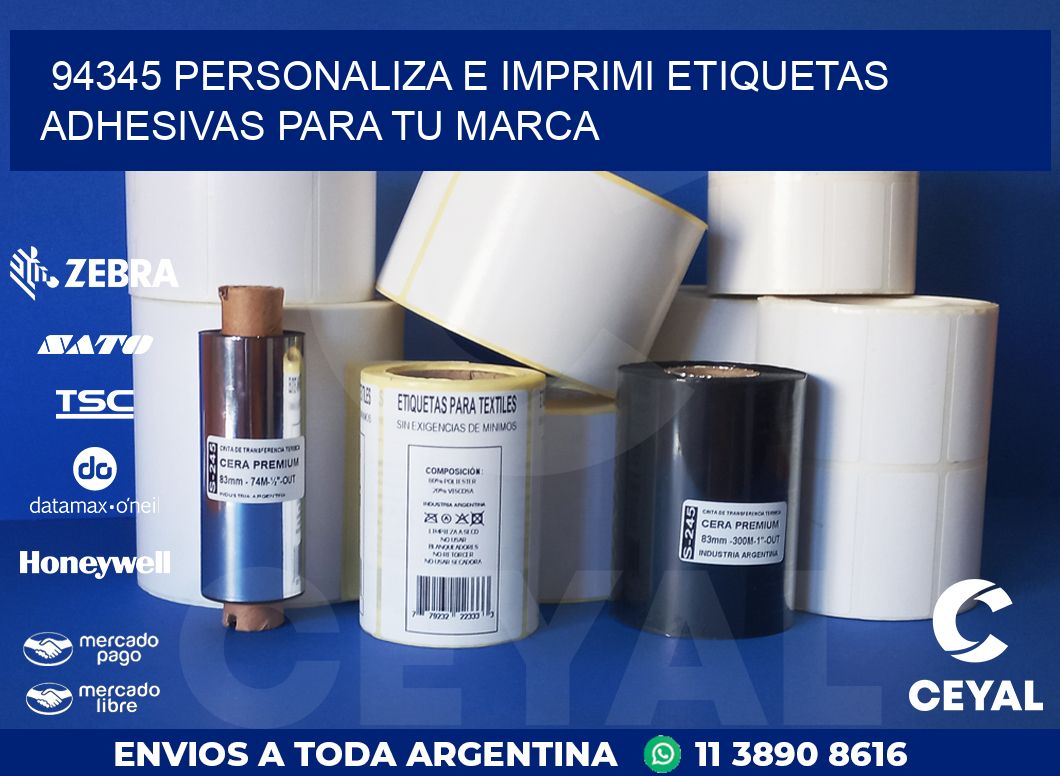 94345 PERSONALIZA E IMPRIMI ETIQUETAS ADHESIVAS PARA TU MARCA