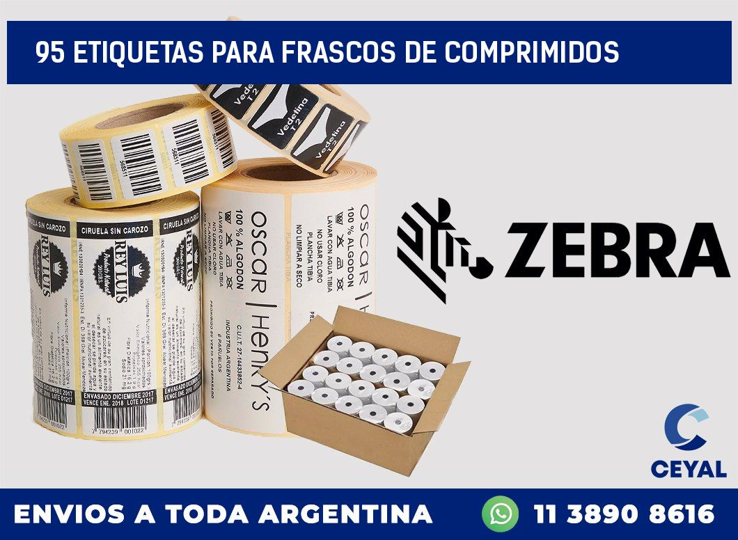 95 ETIQUETAS PARA FRASCOS DE COMPRIMIDOS