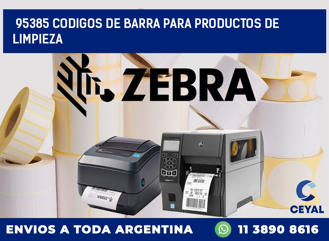 95385 CODIGOS DE BARRA PARA PRODUCTOS DE LIMPIEZA