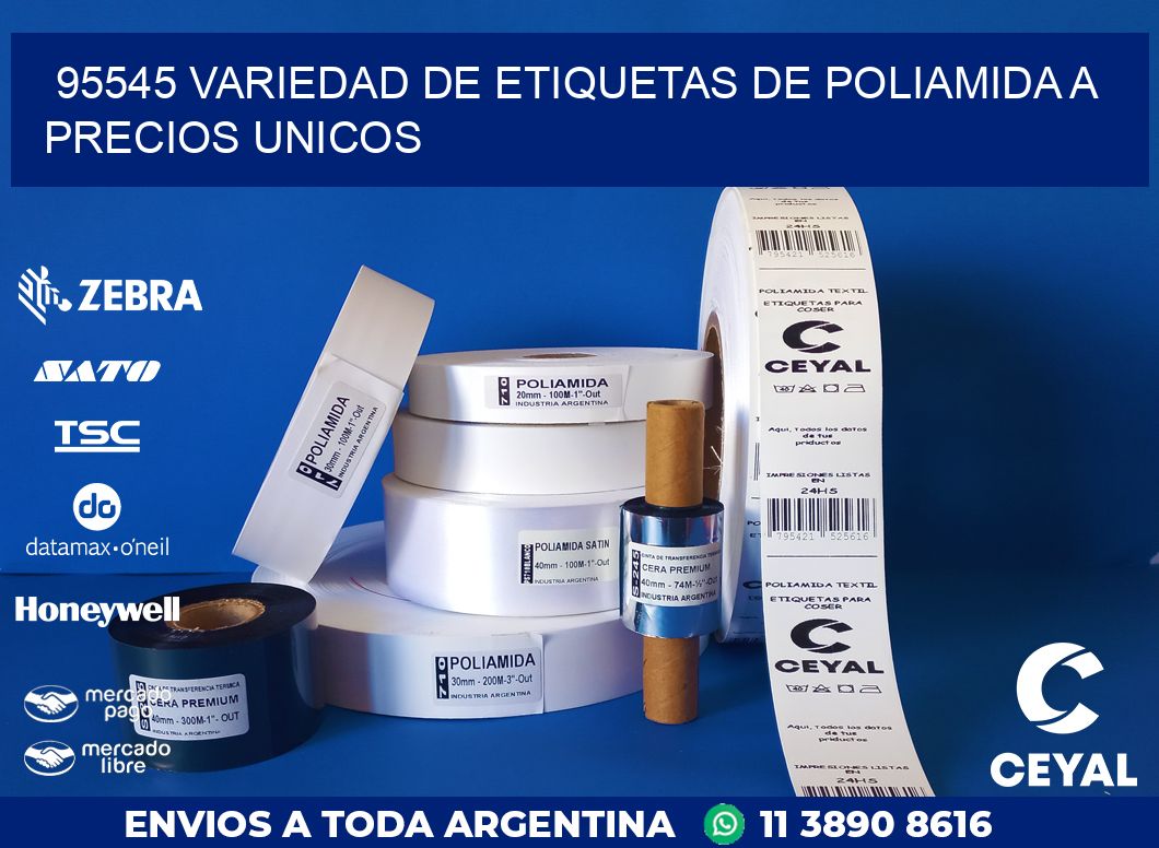 95545 VARIEDAD DE ETIQUETAS DE POLIAMIDA A PRECIOS UNICOS