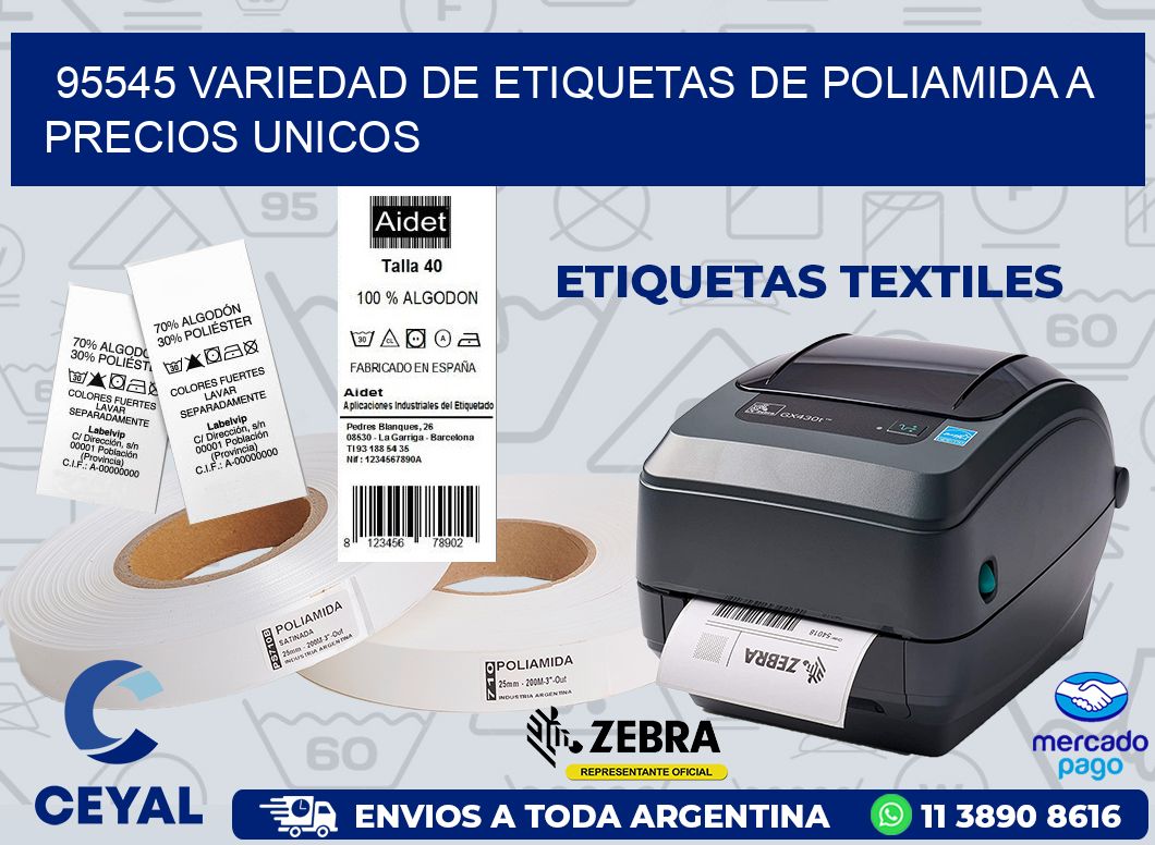 95545 VARIEDAD DE ETIQUETAS DE POLIAMIDA A PRECIOS UNICOS