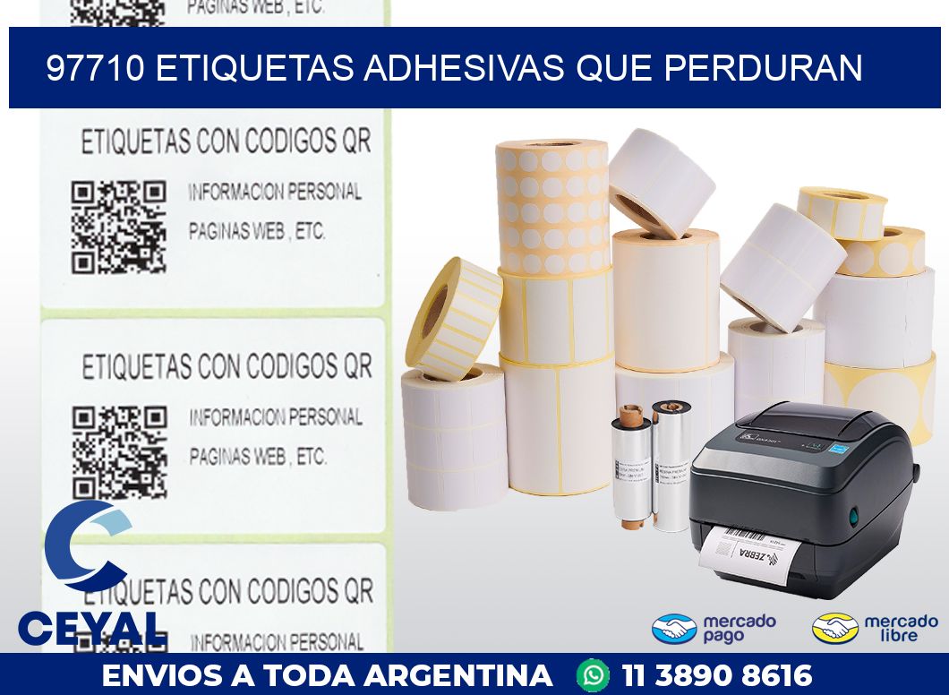 97710 ETIQUETAS ADHESIVAS QUE PERDURAN