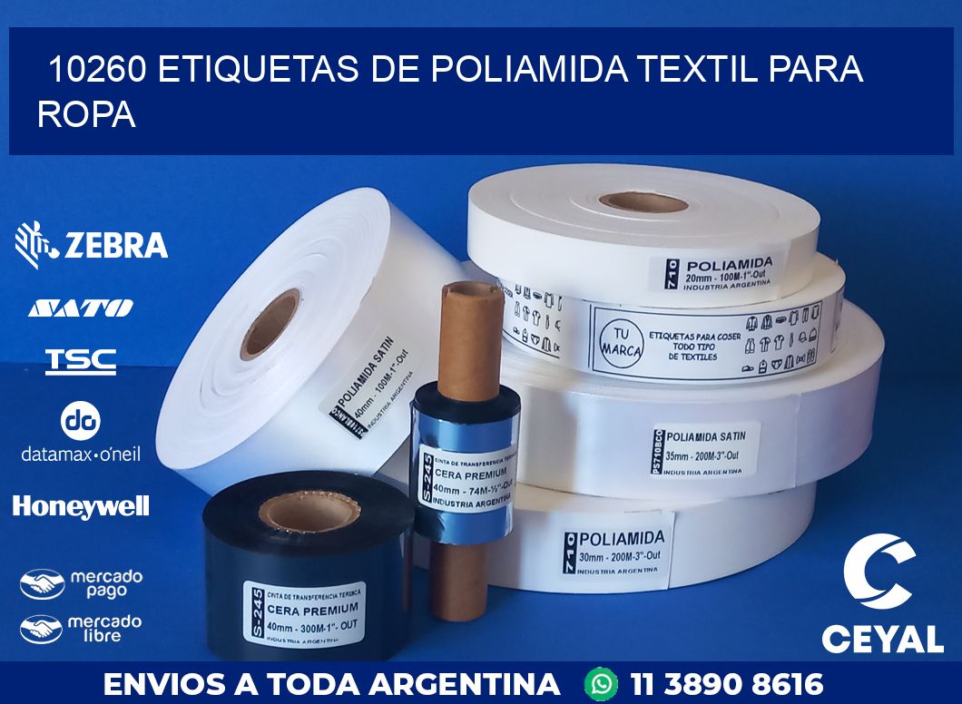 10260 ETIQUETAS DE POLIAMIDA TEXTIL PARA ROPA