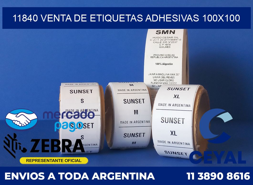 11840 VENTA DE ETIQUETAS ADHESIVAS 100X100